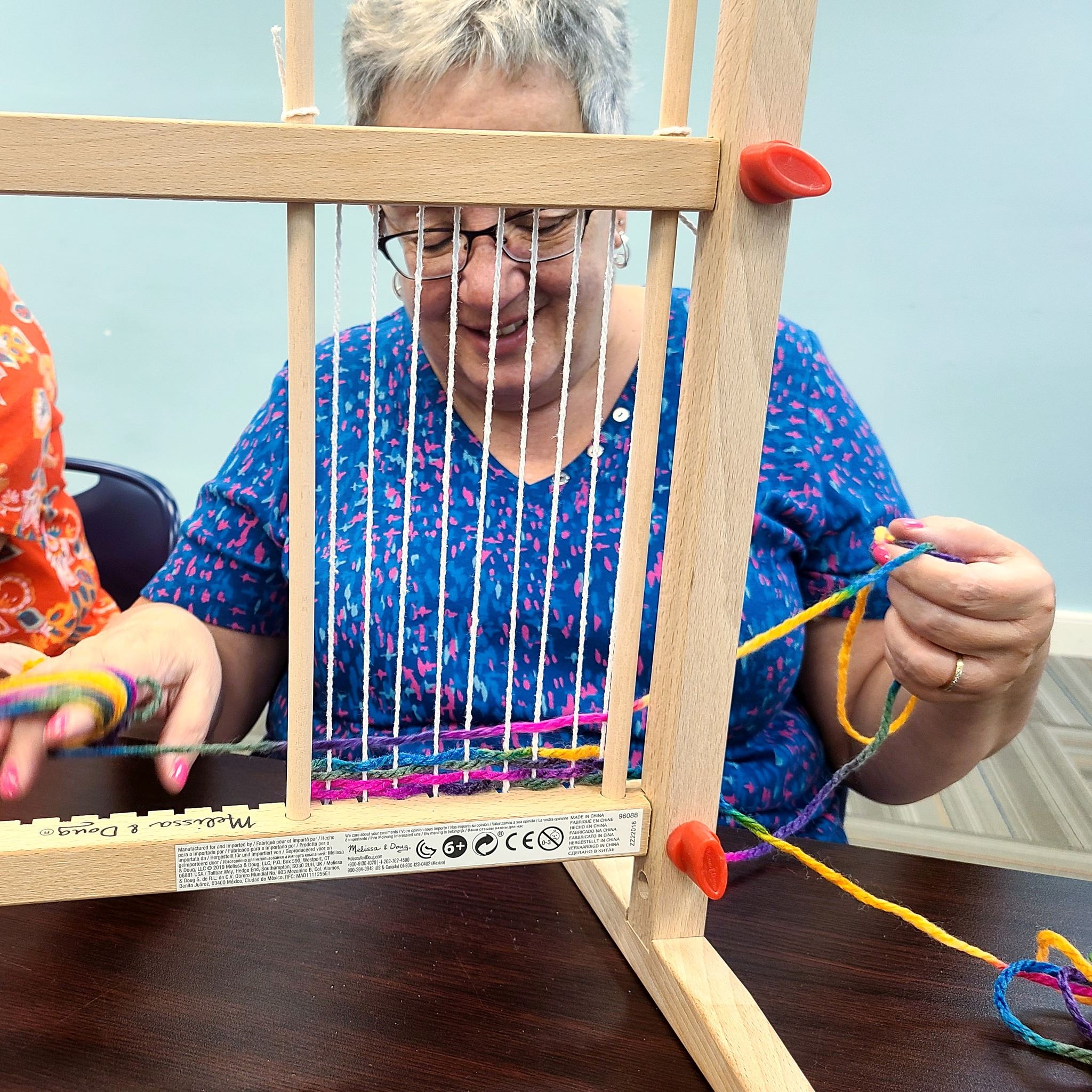 Weaving at the Library