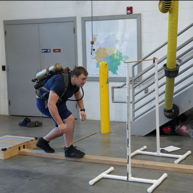 Fire Captain Royce “Mitch” Boyette participates in slips, trips, and falls study