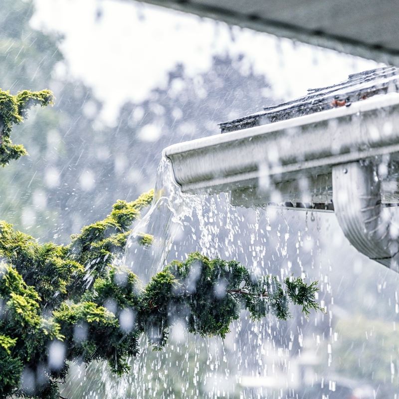 Lightning striking from clouds onto mountain
